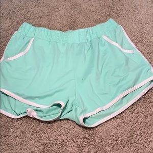 Mint green shorts